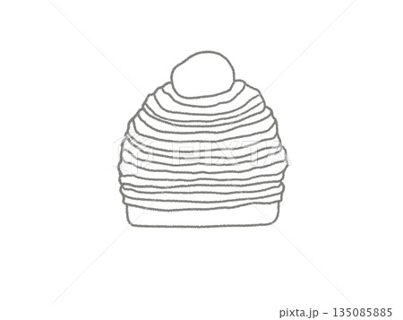 モンブランの手描きイラスト　線画 135085885