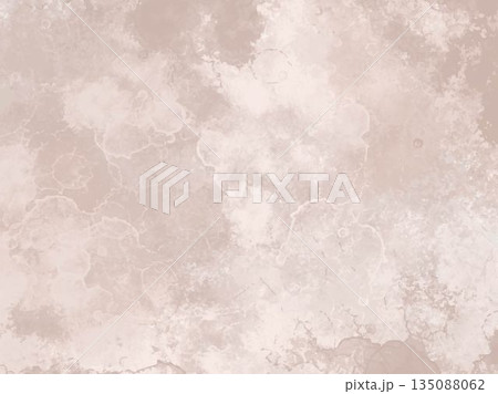 くすみピンク　グラデーション　にじみ水彩テクスチャー 135088062