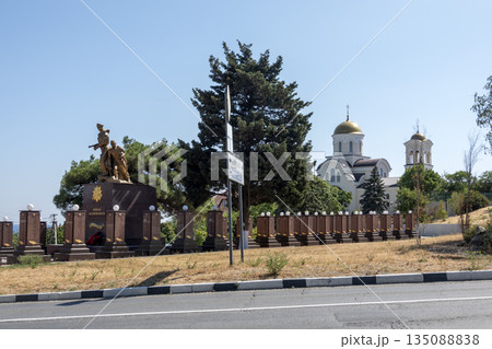 August 24, 2025: Memorial to the Malaya Zemlya warriors in Myskhako, Russia, honoring soldiers who fought during World War II, symbolizing remembrance, history and military heritage 135088838