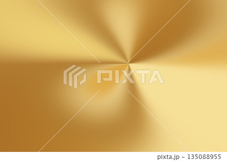 Golden metallic surface showing radial light and shadow creating vibrant abstract background Golden metallic surface showing radial light and shadow creating vibrant abstract background 135088955