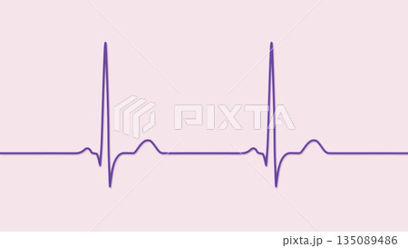 Normal ECG, 3D illustration Normal ECG, 3D illustration 135089486