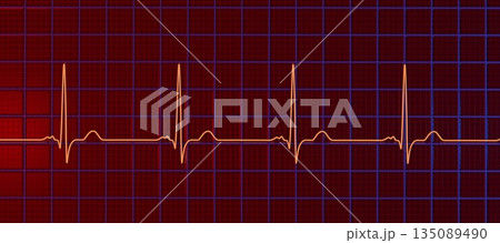 P-mitrale, 3D illustration P-mitrale, 3D illustration 135089490