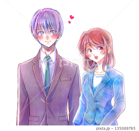 女性に好意を寄せる男性　スーツ 135089765