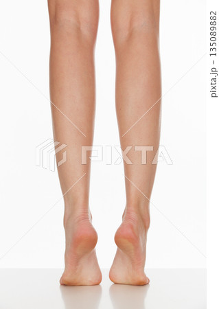 female legs view from behind female legs view from behind 135089882
