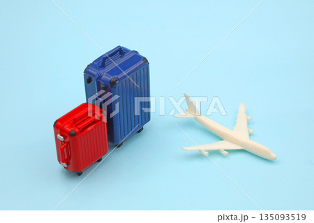 飛行機とトランク　旅行や出張のイメージ 135093519