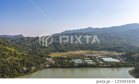 Jan 3 2026 Fish Pond Luk Keng Rural Wetland Landscape Hong Kong Jan 3 2026 Fish Pond Luk Keng Rural Wetland Landscape Hong Kong 135093836