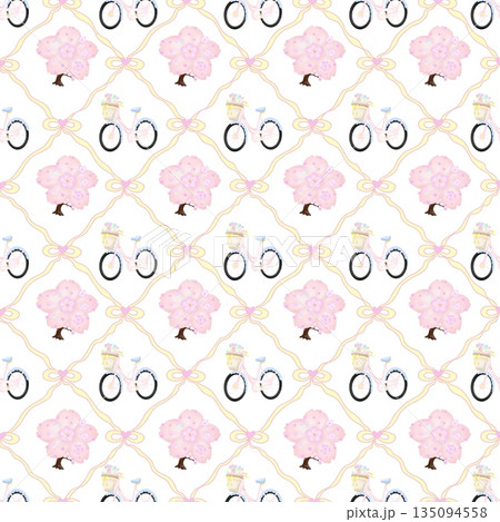 Seemless pattern spring cute pastel 135094558