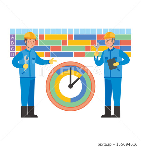 交代勤務と作業員 交代勤務と作業員 135094616