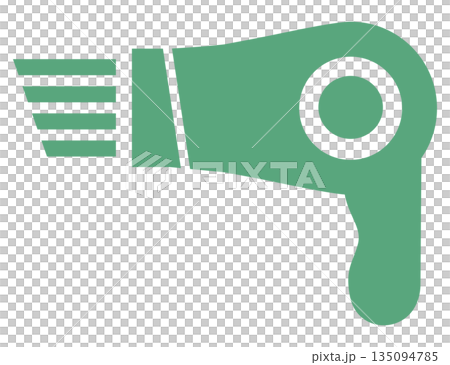 綠色吹風機圖標 綠色吹風機圖標 135094785