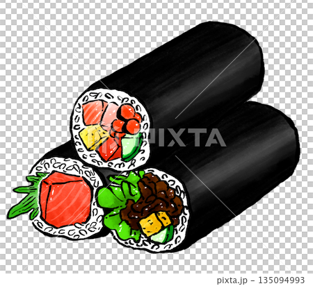 Set of three Ehomaki rolls 135094993