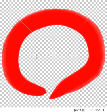 The red ink circle that shows emphasis draws attention. 135095501