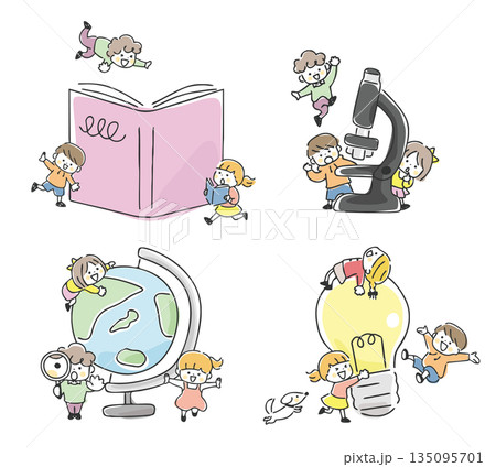 子供の学習イメージイラスト 子供の学習イメージイラスト 135095701