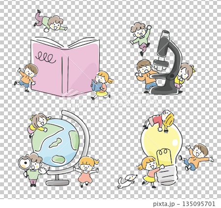 子供の学習イメージイラスト 子供の学習イメージイラスト 135095701