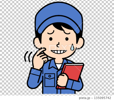 A simple worker man holding a file and getting upset A simple worker man holding a file and getting upset 135095742