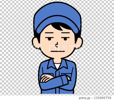 A simple worker man who is amazed 135095759