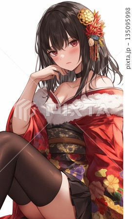 着物を着た女性 135095998