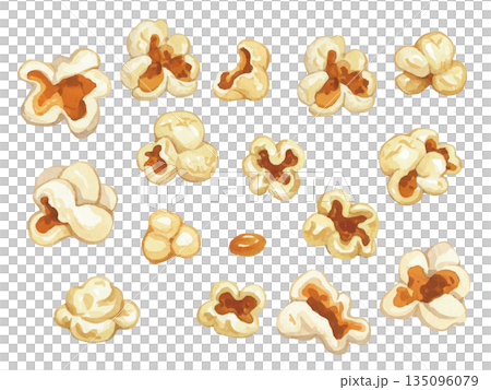 Watercolor popcorn illustration Watercolor popcorn illustration 135096079
