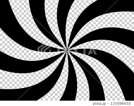 黒と白の放射線のうねり 135096658