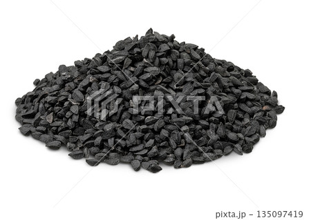 Nigella sativa or Black cumin isolated on white background 135097419