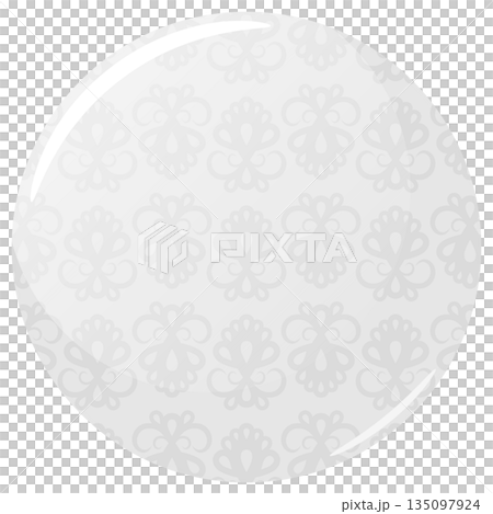 Lace-patterned badge frame, white 135097924