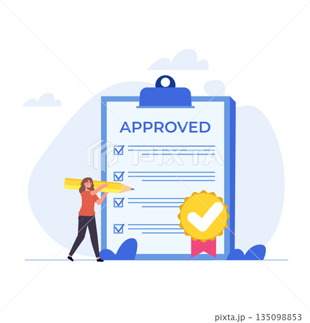 Product quality control concept. Vector illustration. 135098853