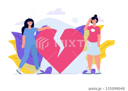 Sexologist consultation  psychological sexual problems and health. Vector illustration. 135099048