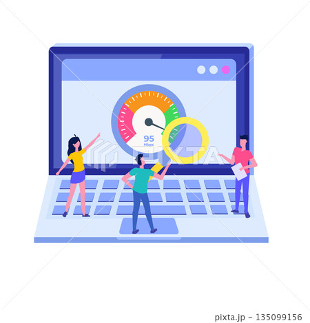Internet download Speed test concept. Vector illustration Internet download Speed test concept. Vector illustration 135099156