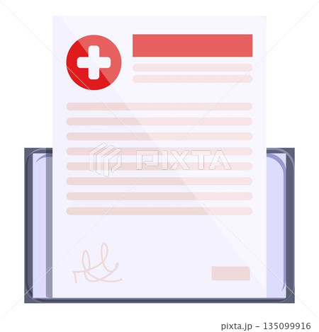 Telemedicine prescription icon, cartoon style Telemedicine prescription icon, cartoon style 135099916