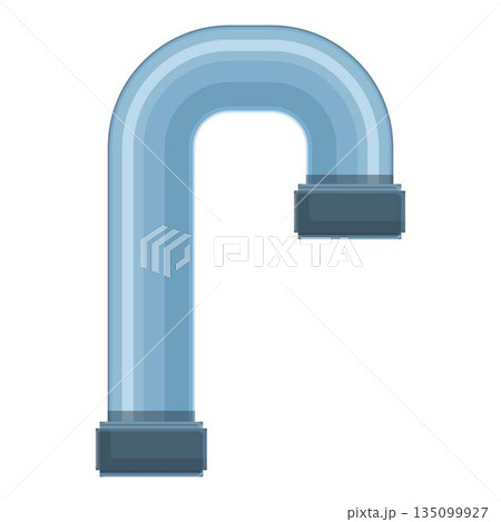 Metal pipe icon, cartoon style 135099927