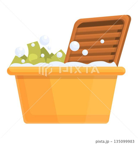 Anti-money laundry icon, cartoon style 135099983