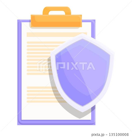 Clipboard data icon cartoon vector. Secure privacy Clipboard data icon cartoon vector. Secure privacy 135100008