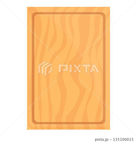 Rectangular board icon cartoon vector. Handmade plate Rectangular board icon cartoon vector. Handmade plate 135100015