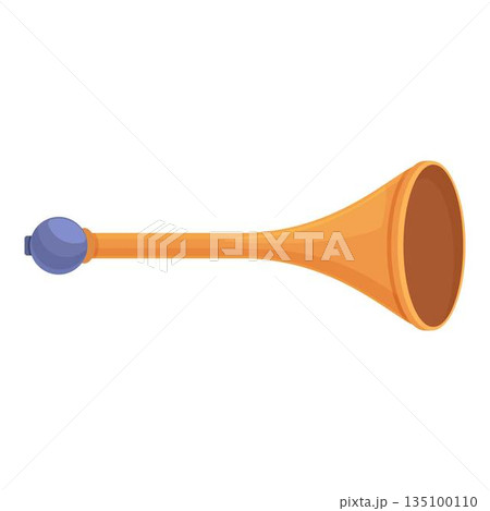 Big vuvuzela icon cartoon vector. Soccer horn Big vuvuzela icon cartoon vector. Soccer horn 135100110