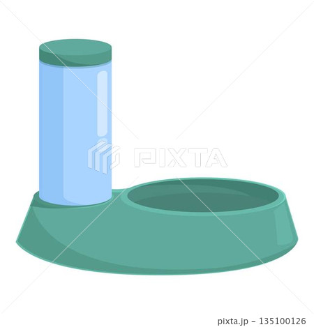 Creature drinker icon cartoon vector. Bird care frame Creature drinker icon cartoon vector. Bird care frame 135100126