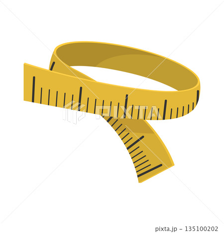 Measuring tape cartoon icon 135100202