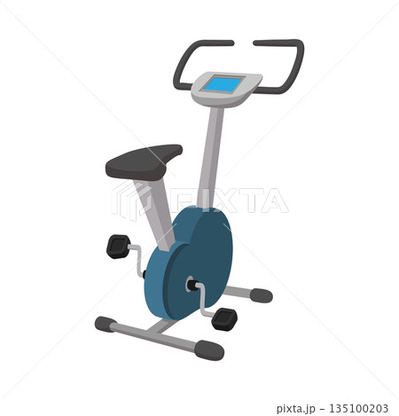 Exercise bike cartoon icon 135100203