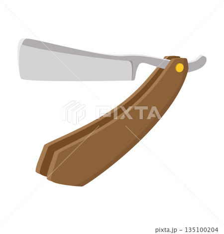 Straight razor cartoon icon 135100204