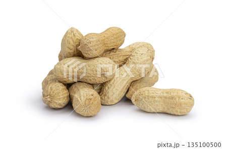 Peanuts on white background Peanuts on white background 135100500