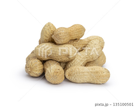 Peanuts on white background Peanuts on white background 135100501