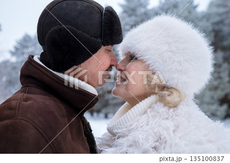 Love In Winter, Partners Embrace In Chilly Snow, Hearts Unite Amid Falling Winter Snowflakes, Romantic Pair Connects Deeply While Surrounded By Coldness And Beauty Of Winter Snowfall Love In Winter, Partners Embrace In Chilly Snow, Hearts Unite Amid Falling Winter Snowflakes, Romantic Pair Connects Deeply While Surrounded By Coldness And Beauty Of Winter Snowfall 135100837