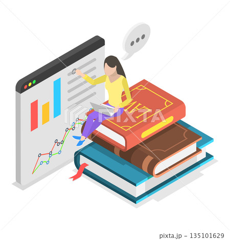 3D Isometric Flat Vector Illustration of Key Performance Indicators, Abstract Concepts Of Measuring Success. Item 1 3D Isometric Flat Vector Illustration of Key Performance Indicators, Abstract Concepts Of Measuring Success. Item 1 135101629