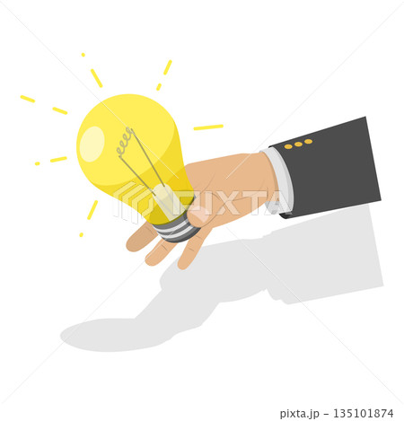 3D Isometric Flat Vector Illustration of Creative Idea, Brainstorming or Decision Making. Item 6 3D Isometric Flat Vector Illustration of Creative Idea, Brainstorming or Decision Making. Item 6 135101874