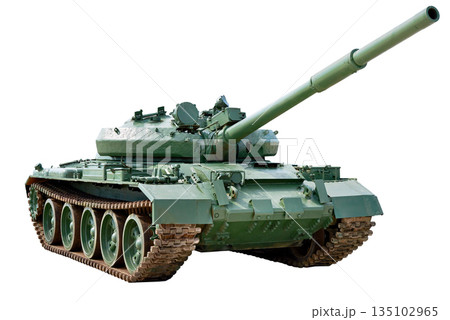 Main battle tank isolated white 135102965