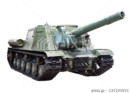 Self-propelled gun isolated Self-propelled gun isolated 135103033