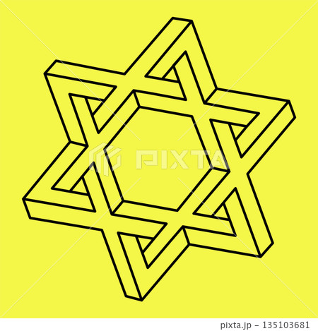 Illusion shape. 3d geometrical infinity loop....のイラスト素材 [135103681] - PIXTA
