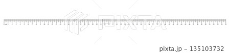 Measuring chart with 55 centimeters. Ruler scale with numbers. Length measurement math, distance, height, sewing tool, template. Graphic simple outline illustration. Measuring chart with 55 centimeters. Ruler scale with numbers. Length measurement math, distance, height, sewing tool, template. Graphic simple outline illustration. 135103732
