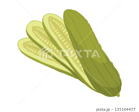 Homemade pickled cucumber. Clip-art of marinated food for packaging, label, menu, signboard or showcase. Fermented veggies, crunch gherkin with salt. Healthy vegetarian food Homemade pickled cucumber. Clip-art of marinated food for packaging, label, menu, signboard or showcase. Fermented veggies, crunch gherkin with salt. Healthy vegetarian food 135104477