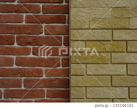 Decorative Plaster Stone Imitating A Brick Wall Decorative Plaster Stone Imitating A Brick Wall 135106181