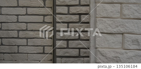Variety Artificial Stones On The Wall Texture Background Variety Artificial Stones On The Wall Texture Background 135106184