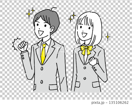 意志堅定的男女學生 02 意志堅定的男女學生 02 135106262